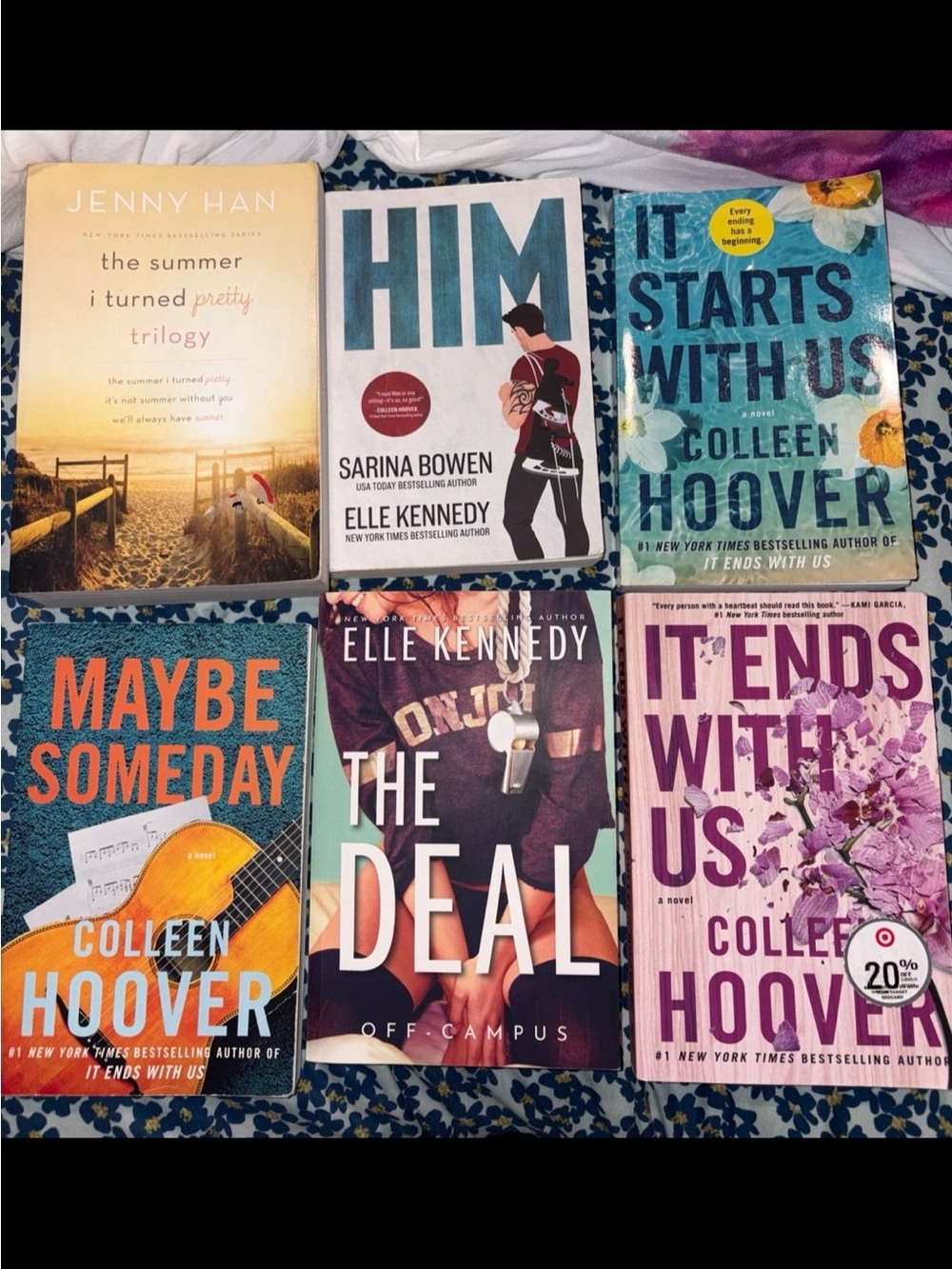 USED Romace Books - ELLE KENNEDY, JENNY HAN, COLLEEN HOOVER, SABRINA BOWEN